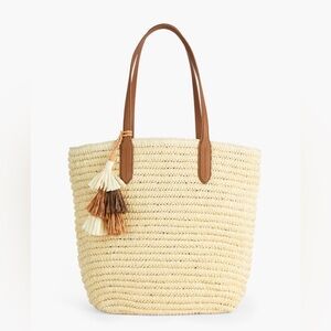 NWT Talbots paper straw tote